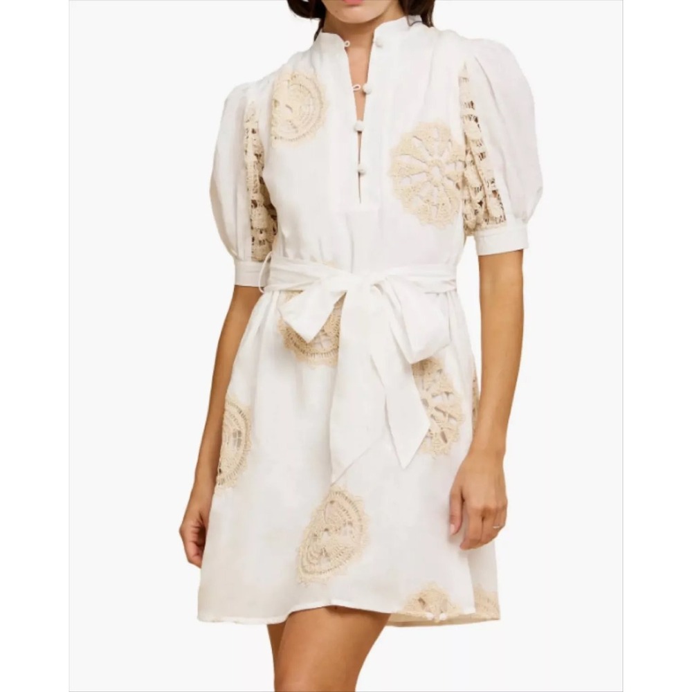 Ciebon Khloe Tie Belt Lace Mini Dress Missing Belt Size Small